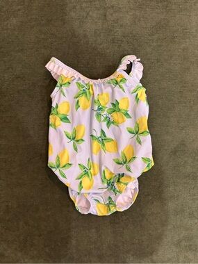 Janie and Jack baby Swimsuit with Lemon Print
